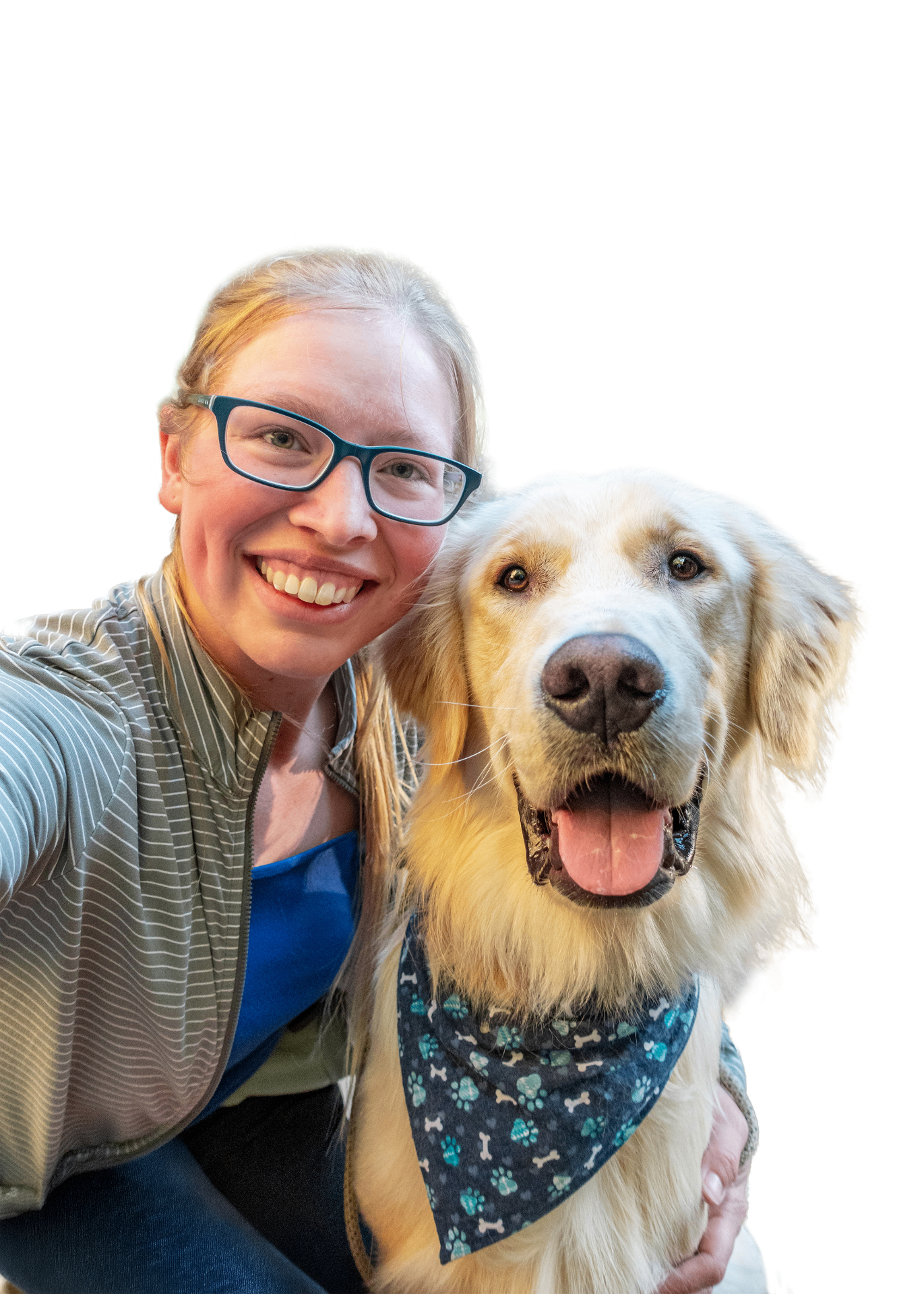 Emily with her dog